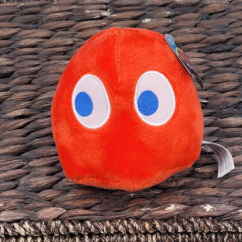 Toy Factory Pac-Man Battle Royale Red Ghost Plush Unisex 4.6" Blinky Arcade Game